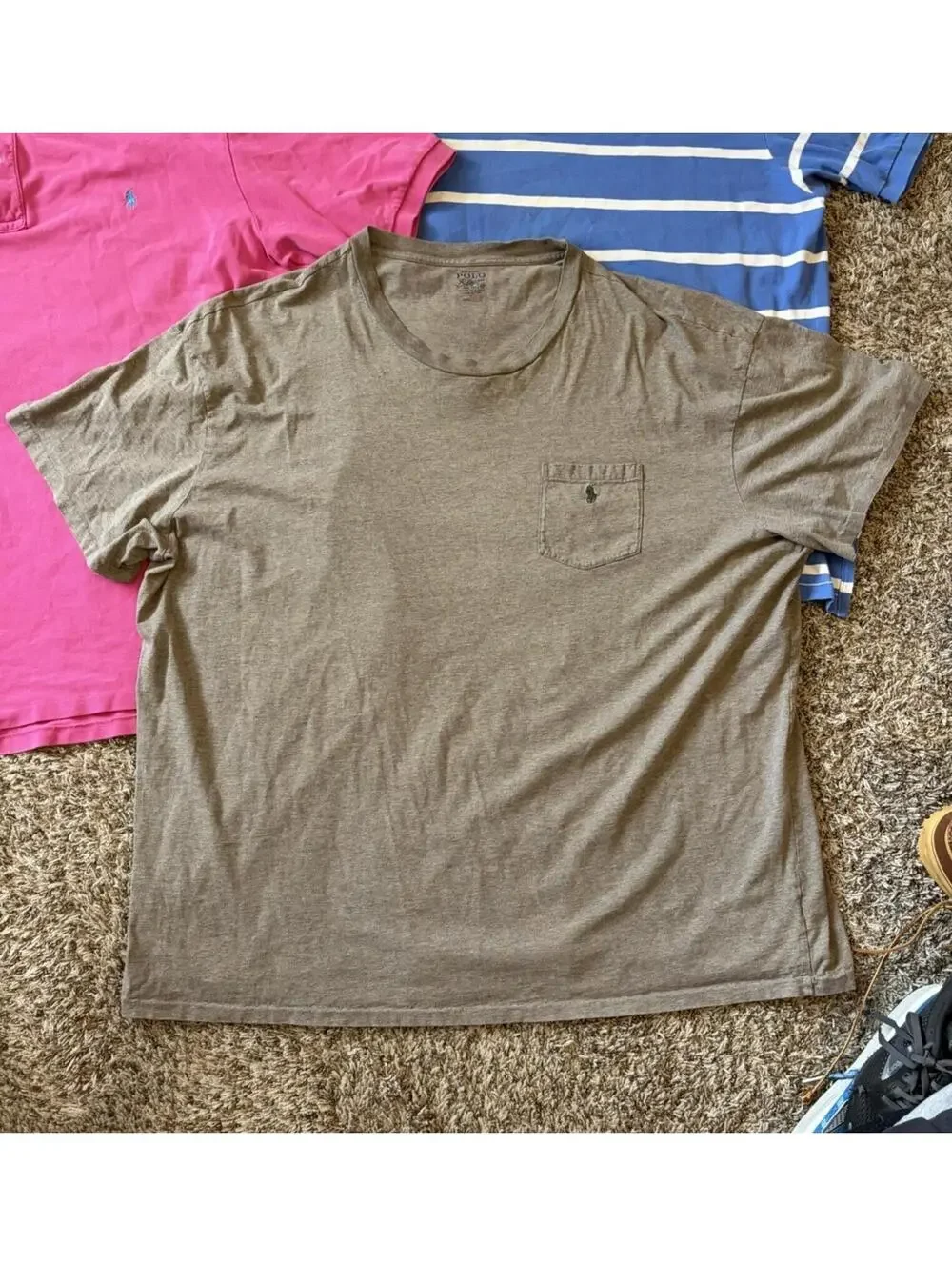 Lot Of 4 - Polo Ralph Lauren Men’s Size 4XB Short Sleeve Polo Shirts Striped
